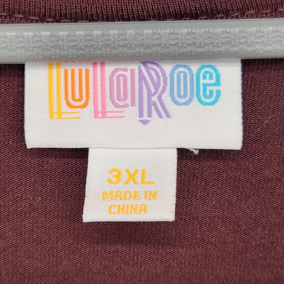 NWT LuLaRoe Chocolate Brown Michelle Wrap Dress Plus Women's 3X - Picture 2 of 7